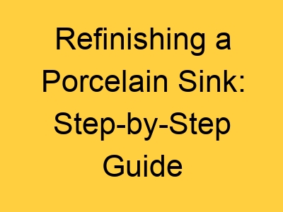 Refinishing A Porcelain Sink Step By Step Guide 1949 